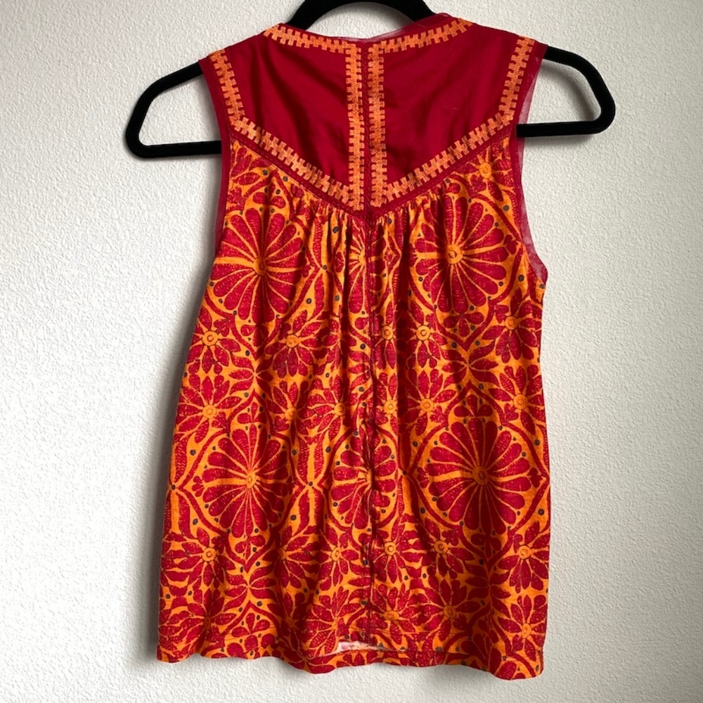🍋2 FOR $20//Anthro Meadow Rue Geo Stitched Tank - Picture 5 of 5